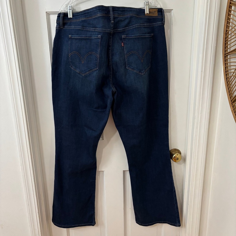 Levi's Women's 24W M 512 Perfectly Shaping Bootcut Jeans Stretch Dark Blue - Picture 2 of 9